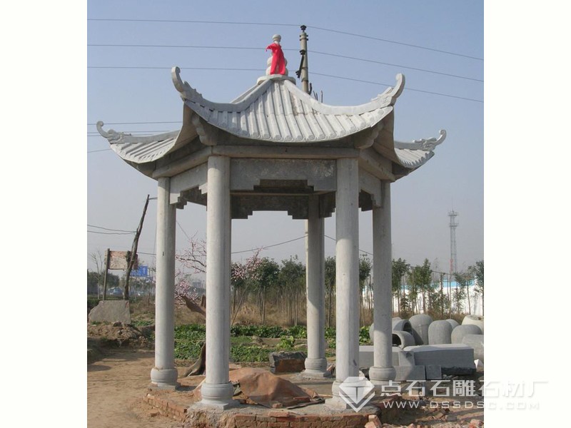 青石涼亭 六柱亭