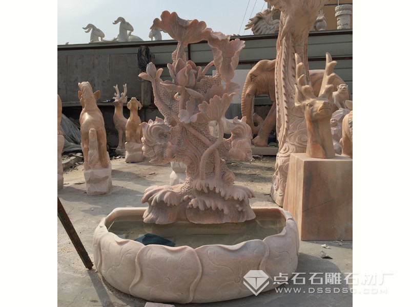 石雕荷花池 石雕魚缸