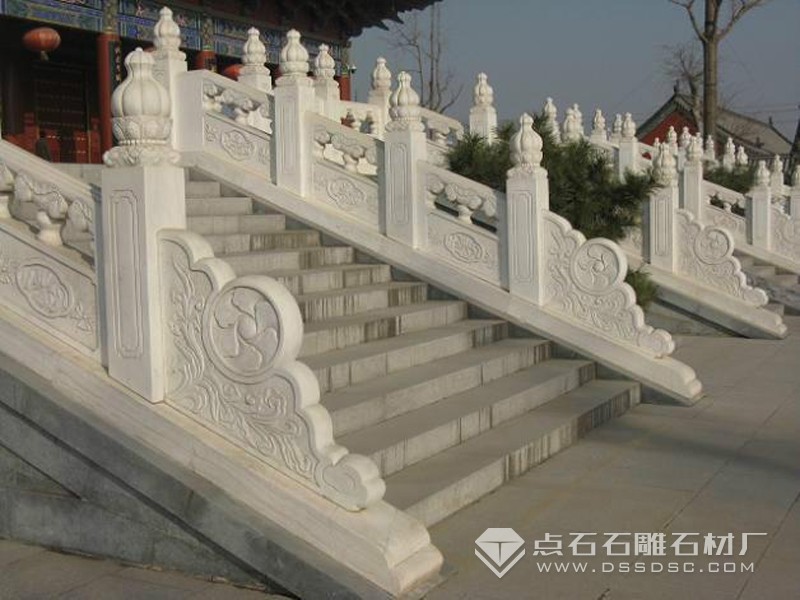 漢白玉欄桿 踏步欄桿