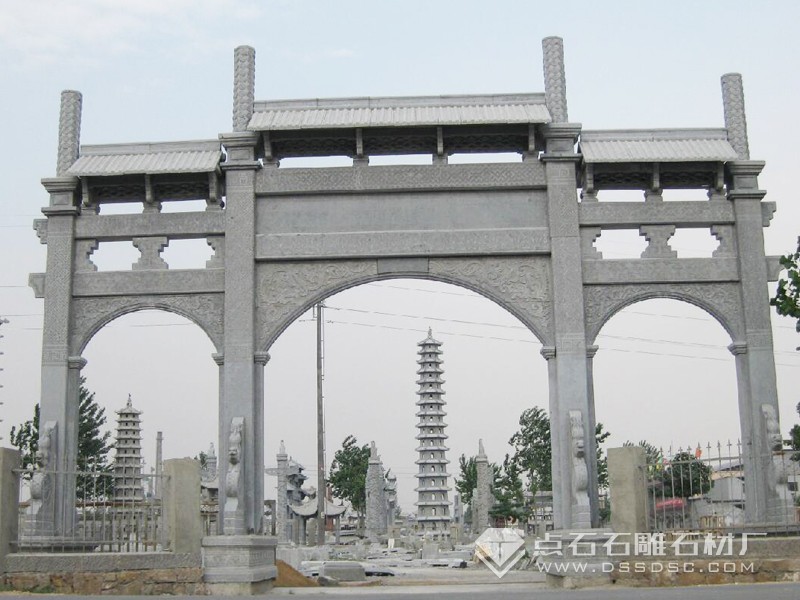 三門青石石牌坊