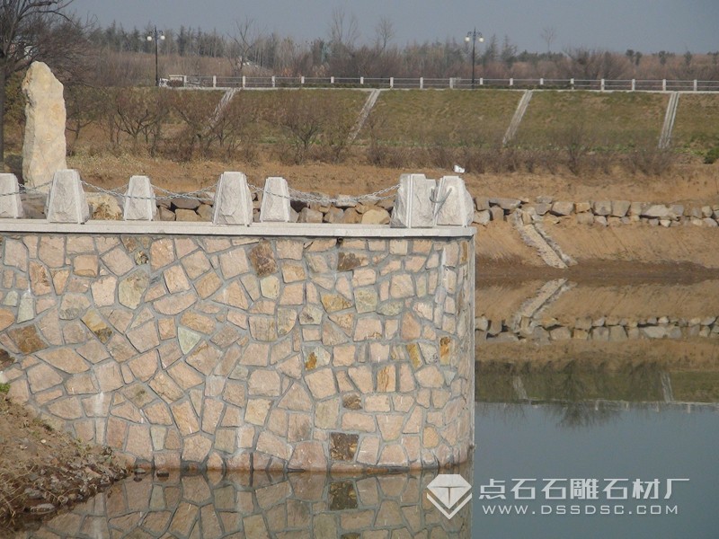 花崗巖鏈條欄桿 鐵鏈條護(hù)欄