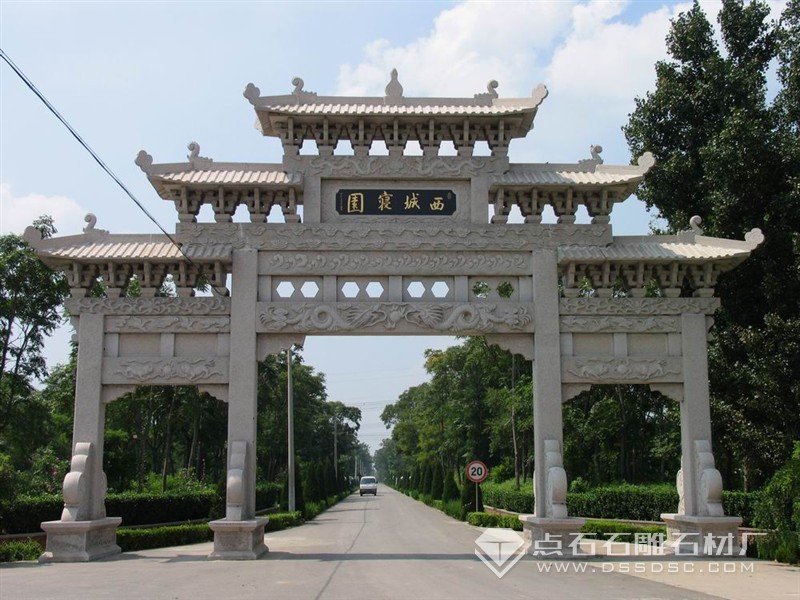 三門五樓花崗巖石牌坊