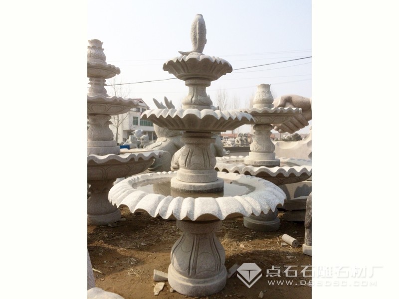 石雕噴泉  噴水魚噴泉