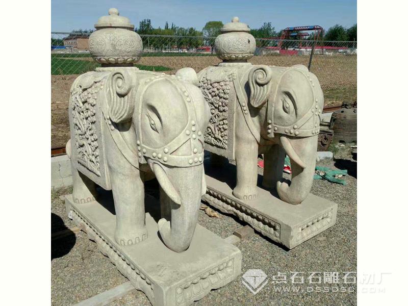 花崗巖石雕大象